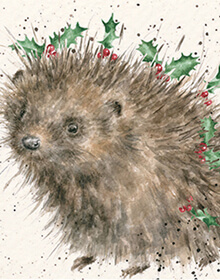 Wrendale Christmas Hedgehugs Card