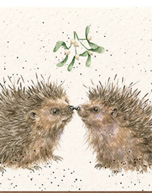 Wrendale Hog and Kisses at Christmas Card