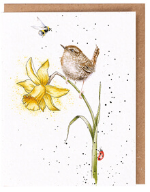 Wrendale Seed Card – The Birds and The Bees (Wren)