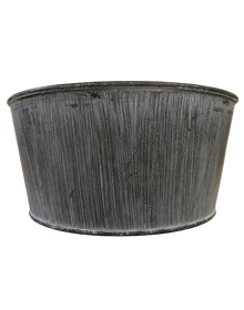 Antique Grey Zinc Bowl Metal Planter