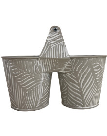 Zinc Duo Planter with Handle