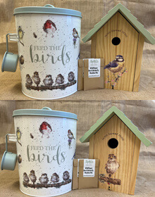 Wrendale Bird House & Feed the Birds Tin + FREE Wildflower Seeds